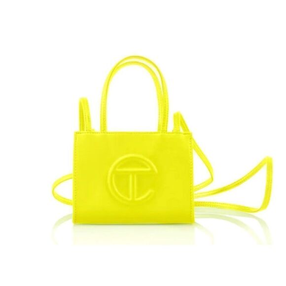 Telfar Small Shopping Bag  Highlighter Yellow NWT - Picture 1 of 11